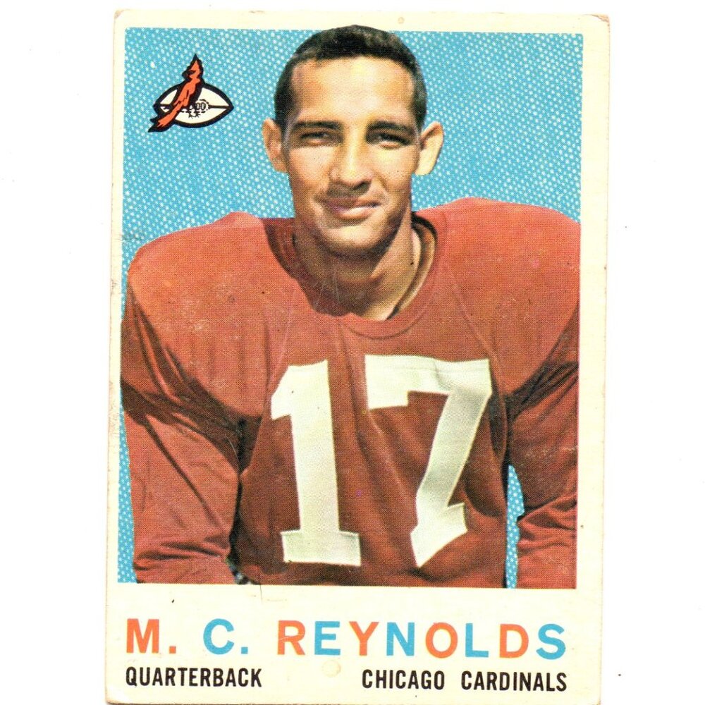 1959 Topps #135 \"M.C. Reynolds\" Quarterback Chicago Cardinals Football Card